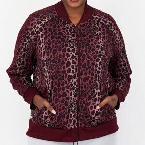 Adidas maroon leopard track jacket NWOT Medium
